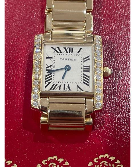 cartier 2385|Cartier tank francaise with diamonds.